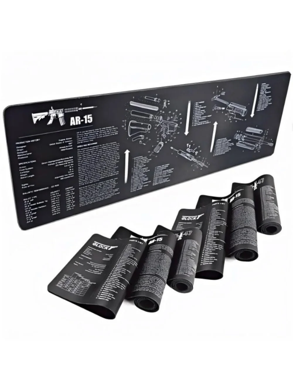 Gun Cleaning PU Leather Mat Parts Mouse Pad 31